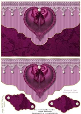 Romance & Hearts Envelope Card Front 1