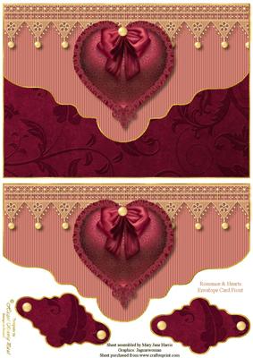 Romance & Hearts Envelope Card Front 2