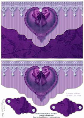 Romance & Hearts Envelope Card Front 3