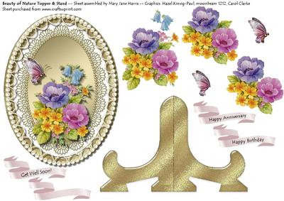 Beauty of Nature Oval Topper & Card Stand 1