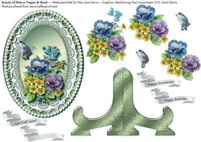 Beauty of Nature Oval Topper & Card Stand 2