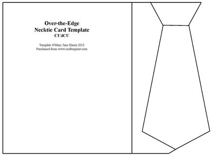 Over-the-edge Necktie Card Template - Cu4cu