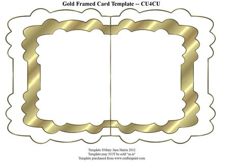Gold Framed Card Template - Cu4cu