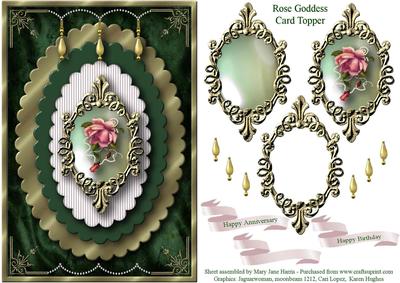 Rose Goddess Card Topper 1