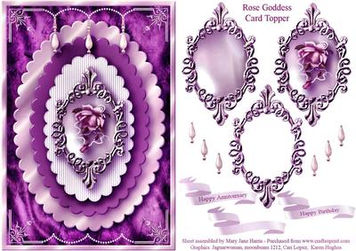 Rose Goddess Card Topper 3