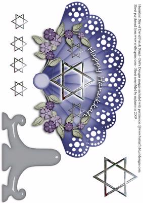 Hanukkah Star of David Fan & Stand