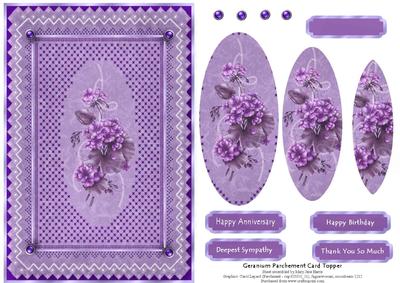 Geranium Parchment Card Topper 4