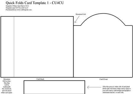 Quick Folds Card Template 1 - Cu4cu