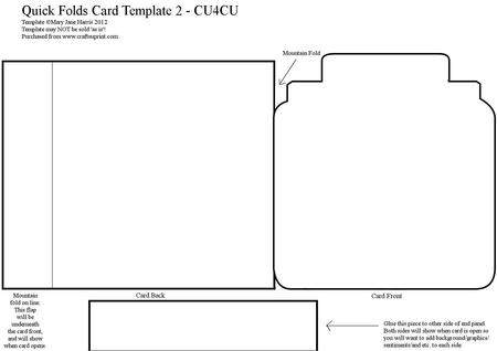 Quick Folds Card Template 2 - Cu4cu