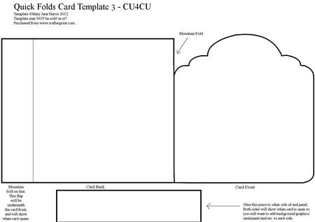 Quick Folds Card Template 2 - Cu4cu
