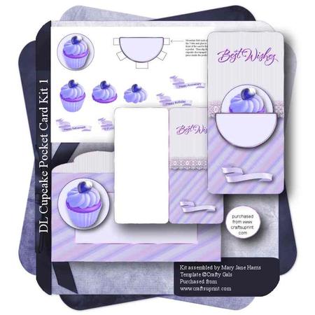 Dl Cupcake Pocket Card & Envelope Kit 2