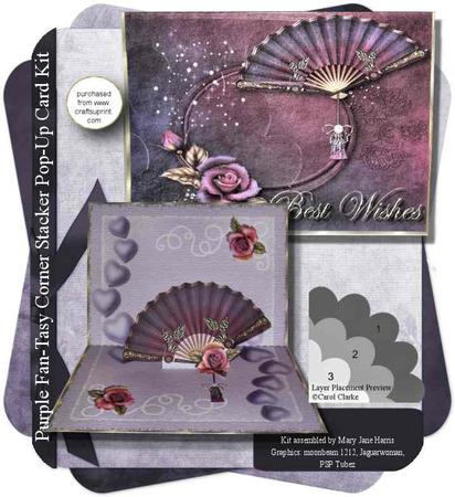 Purple Fan-tasy Corner Stacker Pop-up Card Kit