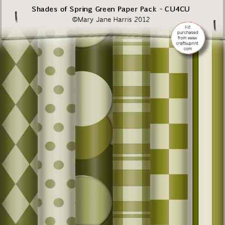 Shades of Spring Green Paper Pack - Cu4cu