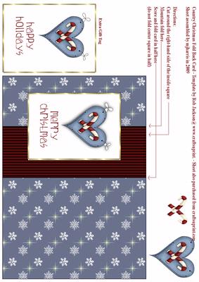 Country Christmas Fold Back Card