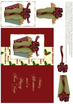Country Christmas 3 Fold Back Card