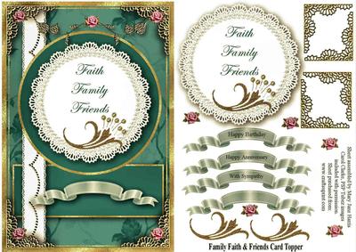 Family Faity Friends Card Topper 2