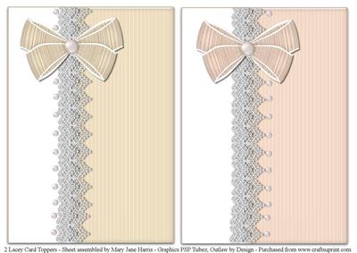 2 Lacey Card Toppers 2 - Cu