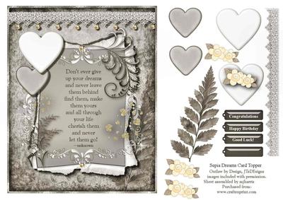 Sepia Dreams Card Topper