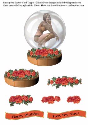 Snowglobe Beauty Card Topper