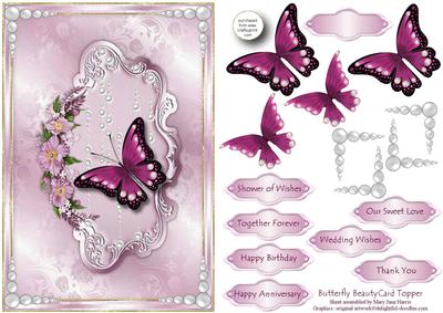 Butterfly Beauty Card Topper 1