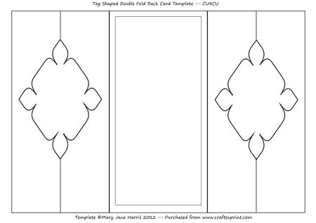 Tag Shaped Double Fold Back Card Template 2 - Cu4cu