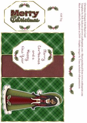 Christmas Octagon Fold Back Card