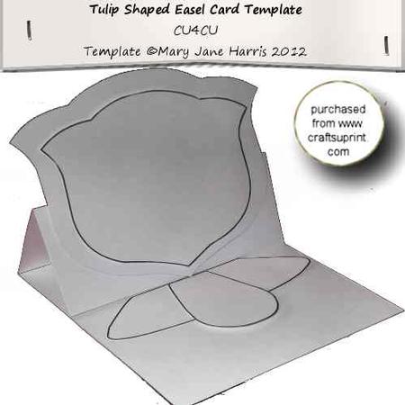 Tulip Shaped Easel Card Template - Cu4cu