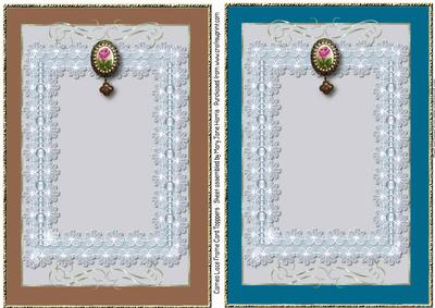 Cameo Lace Frame Card Toppers