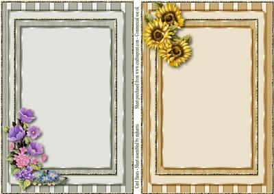 Flowers & Stripes Card Toppers