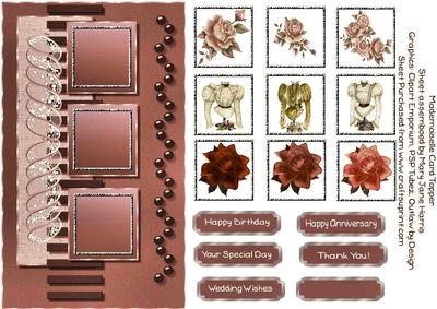 Mademoiselle Card Topper 2