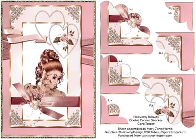 Heavenly Beauty Double Corner Stacker Card Topper