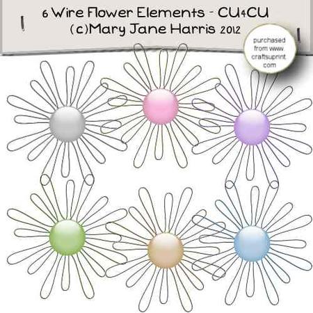 6 Wire Flower Elements - Cu4cu