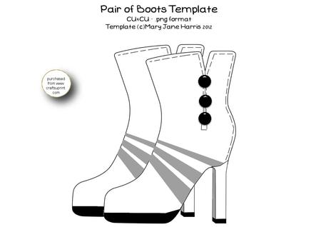 Pair of Boots Template - Cu4cu