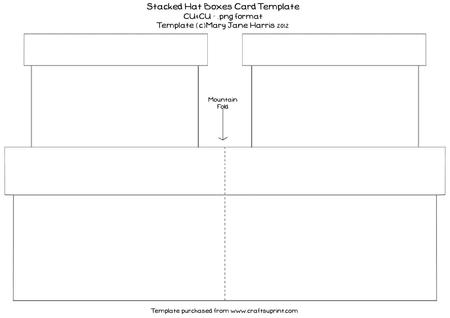 Stacked Hat Boxes Card Template - Cu4cu