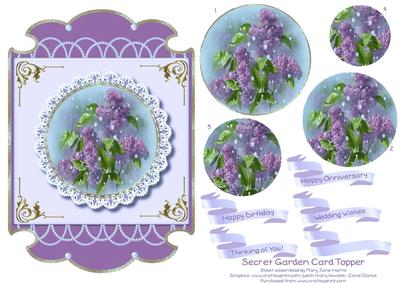 Secret Garden Card Topper 2