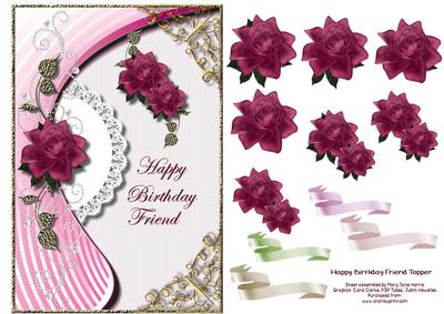Happy Birthday Friend Card Topper