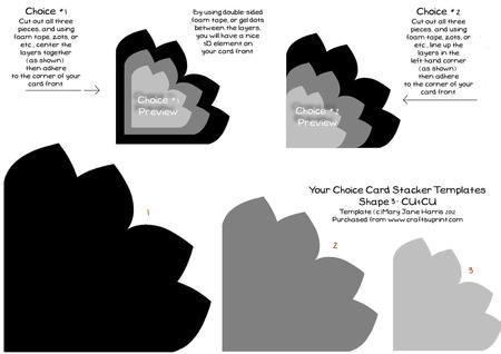 Your Choice Card Stacker Templates Shape 3 - Cu4cu