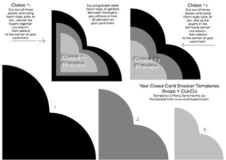 Your Choice Card Stacker Templates Shape 4 - Cu4cu