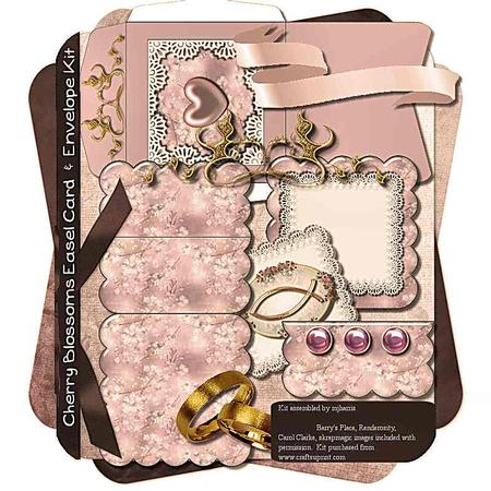 Cherry Blossoms Easel Card & Envelope Kit