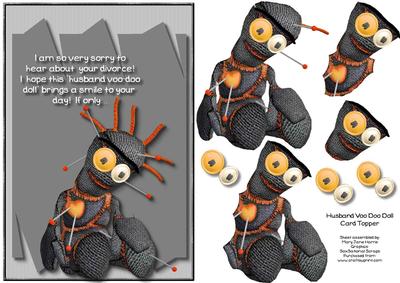 Husband Voo Doo Doll Card Topper 1