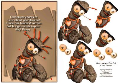 Husband Voo Doo Doll Card Topper 2