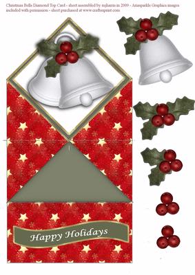Christmas Bells Diamond Top Card