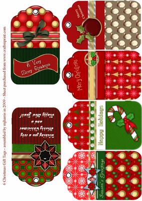 6 Christmas Gift Tags