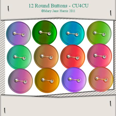 12 Round Buttons - Cu4cu