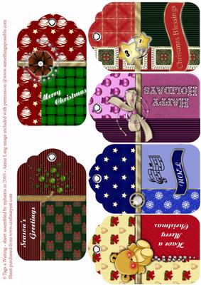 6 Gift Tags A-waiting