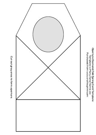 Aperture Diamond-fold Spring Card Template - Cu4cu