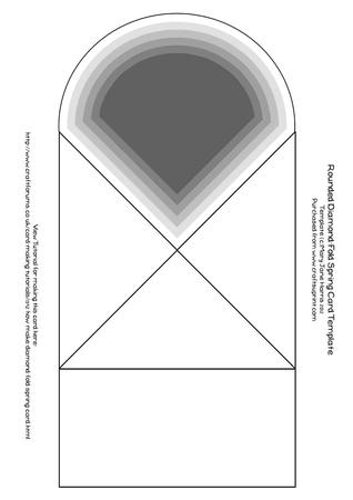 Rounded Diamond-fold Spring Card Template - Cu4cu