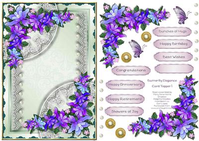 Butterfly Elegance Card Topper 1
