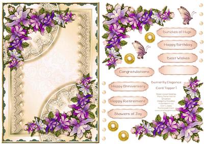 Butterfly Elegance Card Topper 2