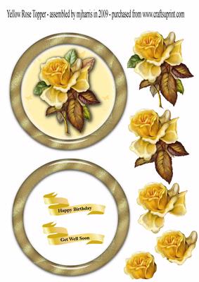 Yellow Rose Topper Step-by-step